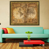 2016 Vintage Style Retro Cloth Poster Globe Old World Nautical Map Gifts Home Decor Mural Decal
